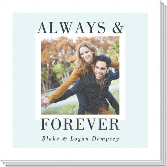 Colored Frame with Your Message Photo Napkins